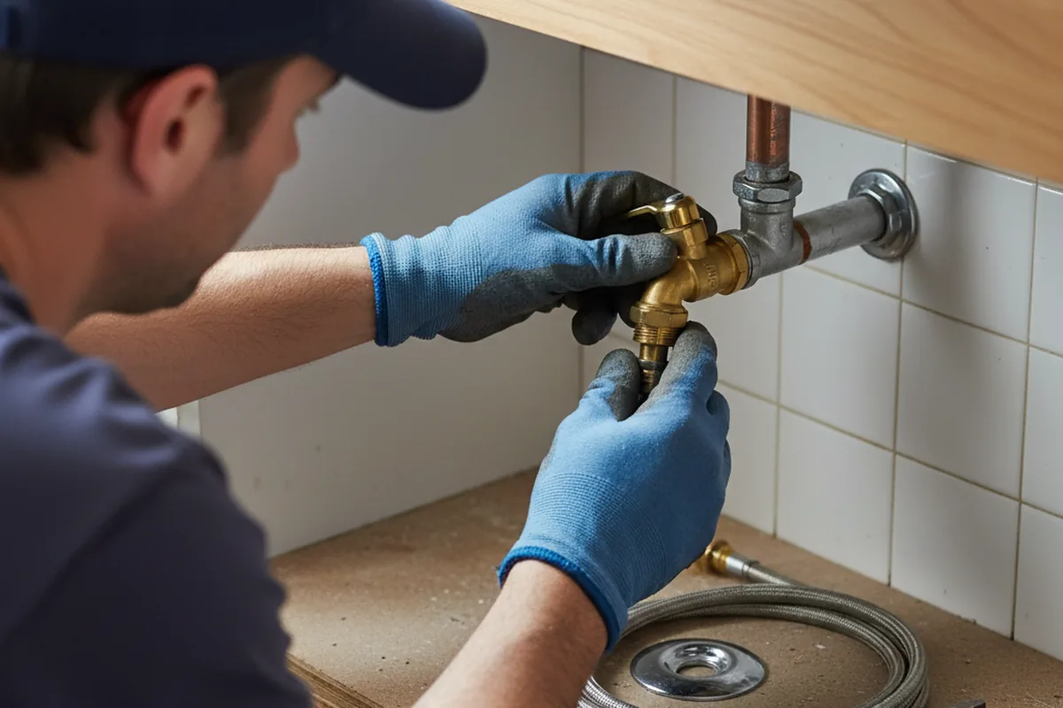 Shutoff valve and fitting work during Emergency Plumbing in Cecil